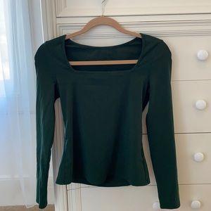 Brandt Melville green square neck long sleeve